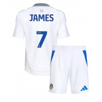 Leeds United Daniel James #7 Hjemme Trøje Børn 2024-25 Kortærmet (+ Korte bukser)